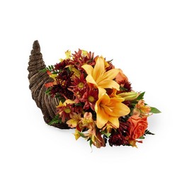 Fall Harvest Cornucopia<br><b>FREE DELIVERY!  from Flowers All Over.com 